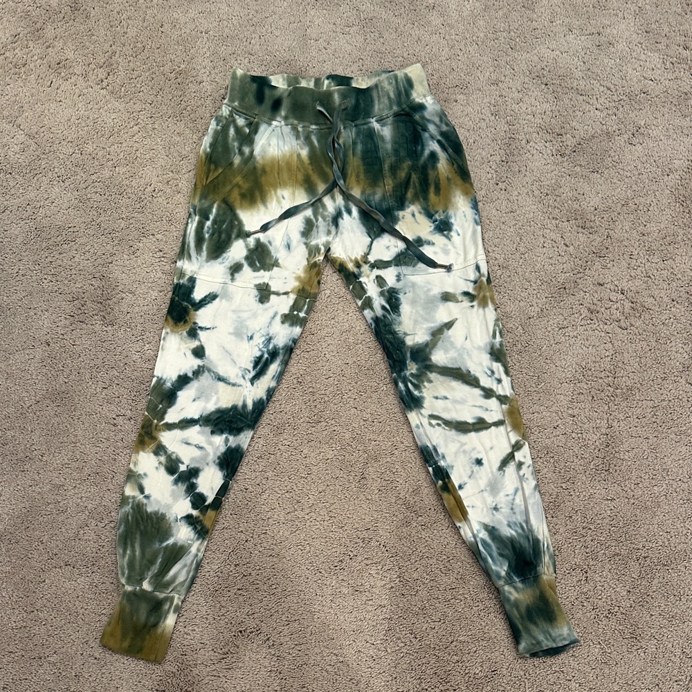 Young Fabulous & Broke Tie-Dye Joggers - Green and Brown